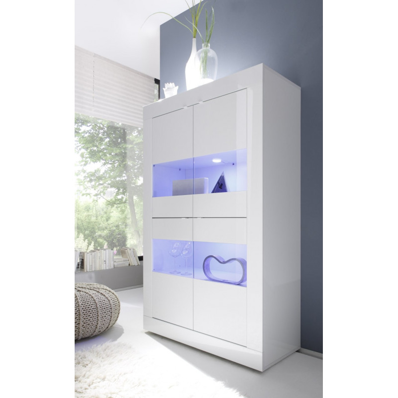 Vaisselier-vitrine 4 portes BERGAME