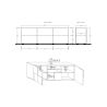 Meuble TV design 181 cm DAMIEN CHENE
