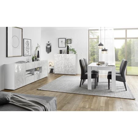 Buffet 2 portes - 4 tiroirs VENEZIA BLANC 241 cm