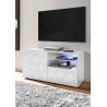 Meuble TV 1 porte - 1 tiroir VENEZIA BLANC 122 cm