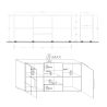 Buffet 2 portes - 2 tiroirs CARO BLANC 181 cm