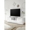Meuble TV 2 portes - 1 tiroir CARO BLANC 181 cm