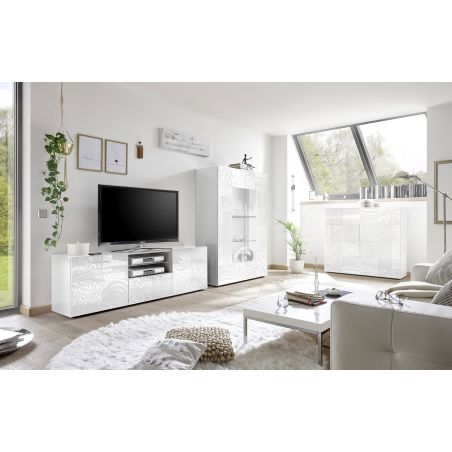 Vitrine 2 portes CARO BLANC 121 cm