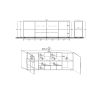 Buffet 2 portes - 4 tiroirs CARO GRIS 241 cm