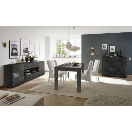 Table CARO GRIS 180/90 cm