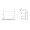 Vitrine 2 portes CARO GRIS 121 cm