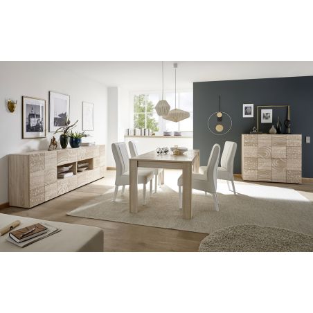 Buffet 2 portes - 4 tiroirs CARO CHENE 241 cm