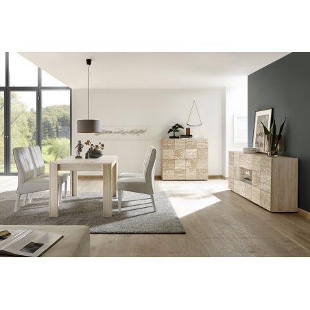 Buffet 2 portes - 2 tiroirs CARO CHENE 181 cm