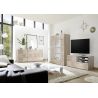Meuble TV 1 porte - 1 tiroir CARO CHENE 122 cm