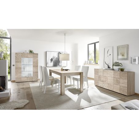 Vitrine 2 portes CARO CHENE 121 cm