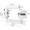 Ensemble meuble TV design SIROCCO 285 x 187 cm
