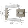 Ensemble meuble TV design SIROCCO 285 x 187 cm