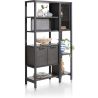 Ridgefield, roomdivider 120 cm. - 2-portes en verre + 4-portes + 6-niches - Henders and Hazel