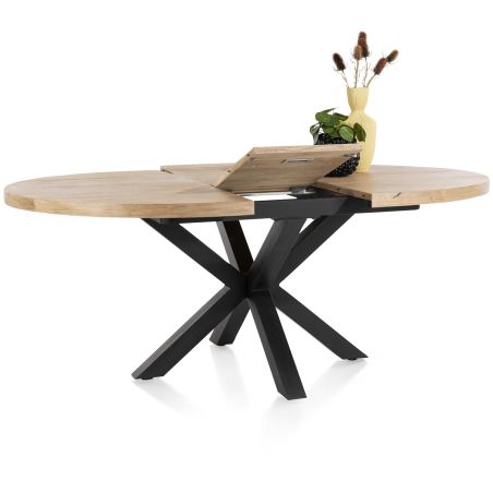 Metalox, table extensible ronde 150 (+40) x 130 cm - Henders and Hazel