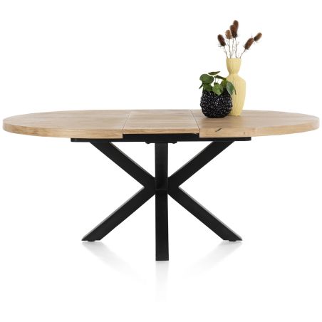 Metalox, table extensible ronde 150 (+40) x 130 cm - Henders and Hazel