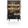 Avalon, vaisselier 127 cm - 2-portes + 1-tiroir + 2-portes en verre (+ LED) - Henders&Hazel