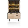 Avalon, vaisselier 127 cm - 2-portes + 1-tiroir + 2-portes en verre (+ LED) - Henders&Hazel
