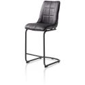 Mischa, chaise de bar - pieds traineau rond + poignee - tissu Karese - Henders and Hazel