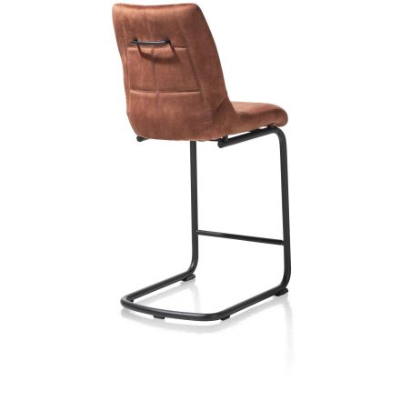 Mischa, chaise de bar - pieds traineau rond + poignee - tissu Karese - Henders and Hazel