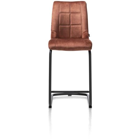 Mischa, chaise de bar - pieds traineau rond + poignee - tissu Karese - Henders and Hazel