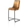 Mischa, chaise de bar - pieds traineau rond + poignee - tissu Karese - Henders and Hazel