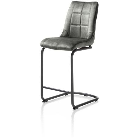 Mischa, chaise de bar - pieds traineau rond + poignee - tissu Karese - Henders and Hazel