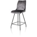 Mischa, chaise de bar - 4-pieds + poignee - tissu Karese - Henders and Hazel