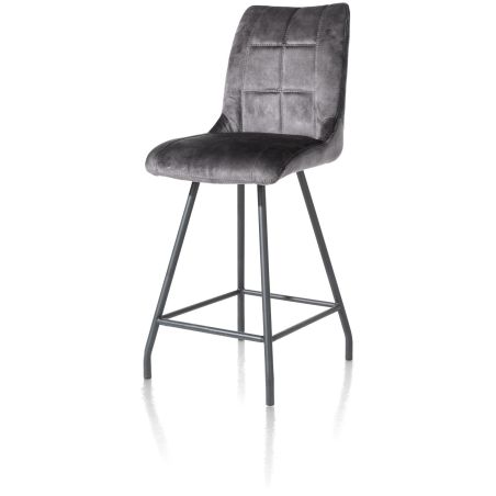 Mischa, chaise de bar - 4-pieds + poignee - tissu Karese - Henders and Hazel