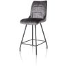 Mischa, chaise de bar - 4-pieds + poignee - tissu Karese - Henders and Hazel