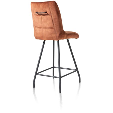 Mischa, chaise de bar - 4-pieds + poignee - tissu Karese - Henders and Hazel