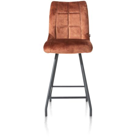 Mischa, chaise de bar - 4-pieds + poignee - tissu Karese - Henders and Hazel