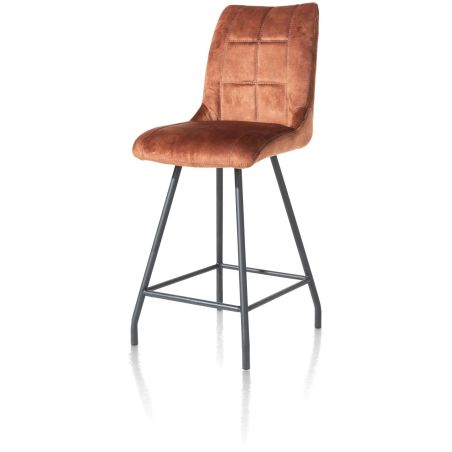 Mischa, chaise de bar - 4-pieds + poignee - tissu Karese - Henders and Hazel