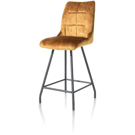 Mischa, chaise de bar - 4-pieds + poignee - tissu Karese - Henders and Hazel