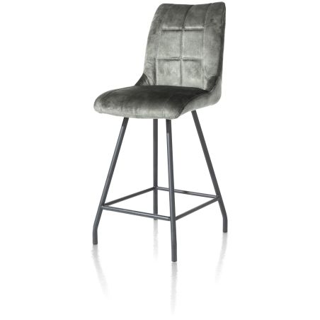 Mischa, chaise de bar - 4-pieds + poignee - tissu Karese - Henders and Hazel