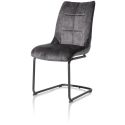 Mischa, chaise - pieds traineau rond + poignee - tissu karese - Henders and Hazel