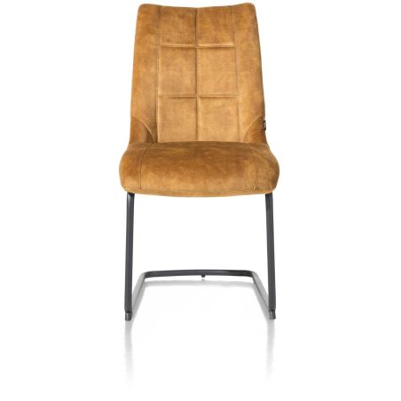 Mischa, chaise - pieds traineau rond + poignee - tissu karese - Henders and Hazel