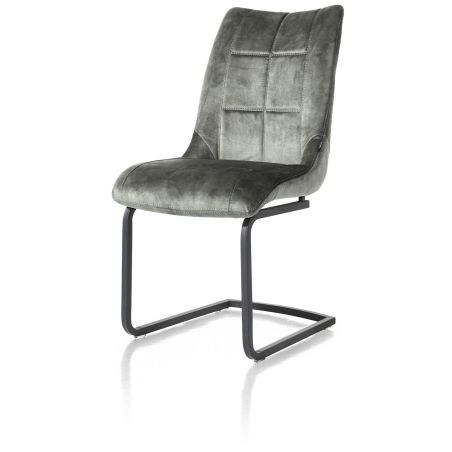 Mischa, chaise - pieds traineau carre + poignee - tissu karese - Henders and Hazel