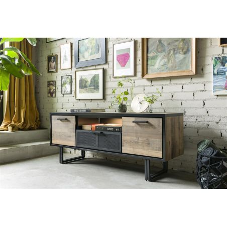 Avalon, lowboard 150 cm. - 2-portes + 1-tiroir + 1-niche (+ LED) - Henders&Hazel
