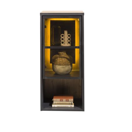 Avalon, element a poser ou a suspendre 45 cm. - 1-porte en verre +1-niche (+ LED) - Henders&Hazel