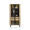 Livada, vitrine 100 cm. - 2-portes en verre + 2-tiroirs - Henders&Hazel