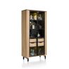 Livada, vitrine 100 cm. - 2-portes en verre + 2-tiroirs - Henders&Hazel