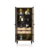 Livada, vitrine 100 cm. - 2-portes en verre + 2-tiroirs - Henders&Hazel