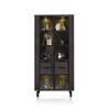 Livada, vitrine 100 cm. - 2-portes en verre + 2-tiroirs - Henders&Hazel