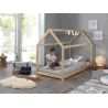 Lit cabane 90x200 cm Coby en pin massif coloris naturel ou blanc