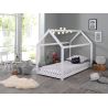 Lit cabane 90x200 cm Coby en pin massif coloris naturel ou blanc