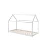 Lit cabane 90x200 cm Coby en pin massif coloris naturel ou blanc