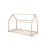 Lit cabane 90x200 cm Coby en pin massif coloris naturel ou blanc