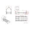 Lit cabane 90x200 cm Capucine en MDF blanc mat