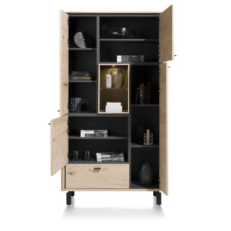 Livada, armoire 110 cm. - 4-portes + 1-tiroir + 2-niches - Henders&Hazel