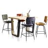 Manou, chaise de bar avec accoudoirs - off black - tissu Karese - Henders and Hazel